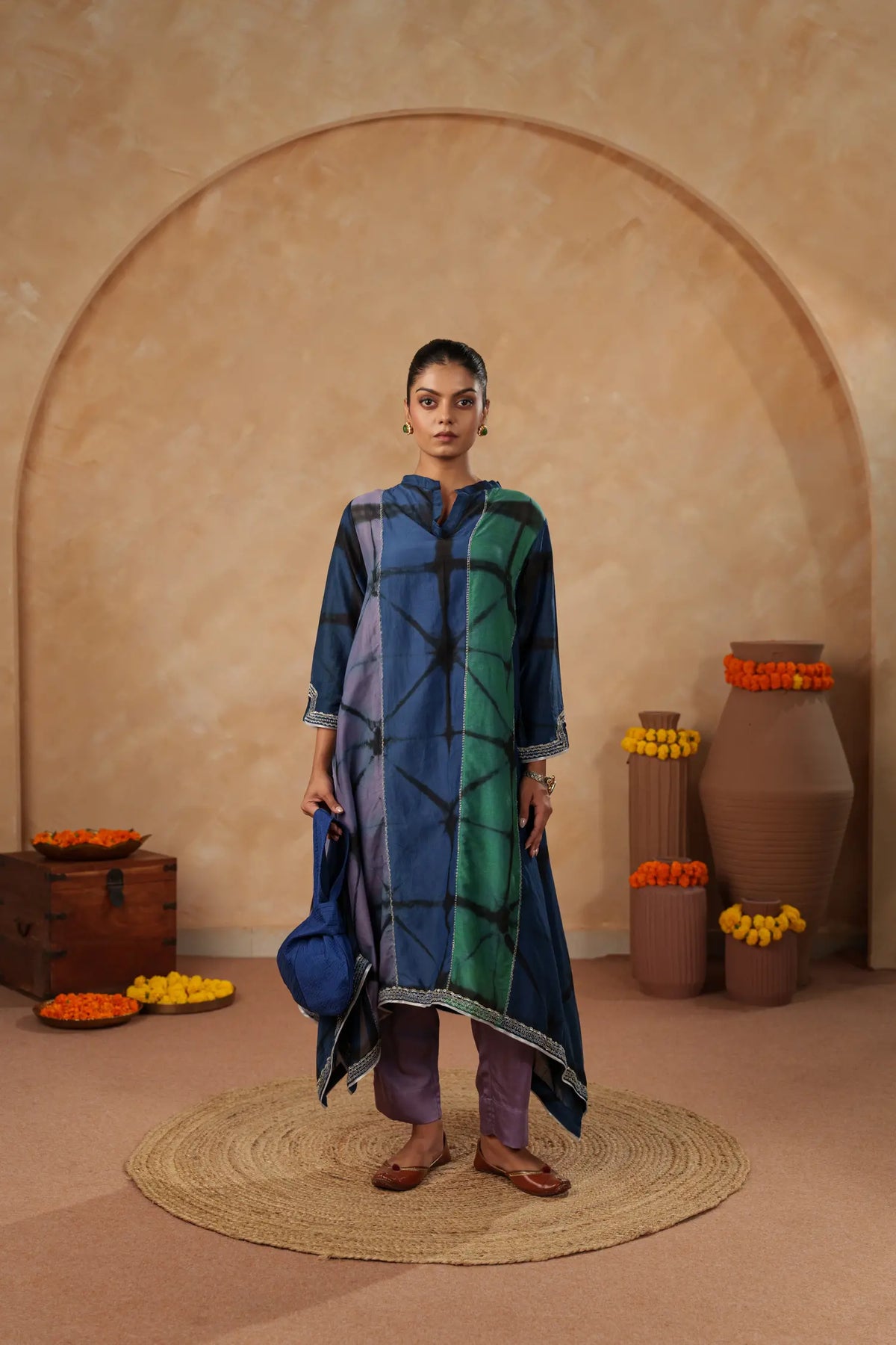 French Shibori Kurta
