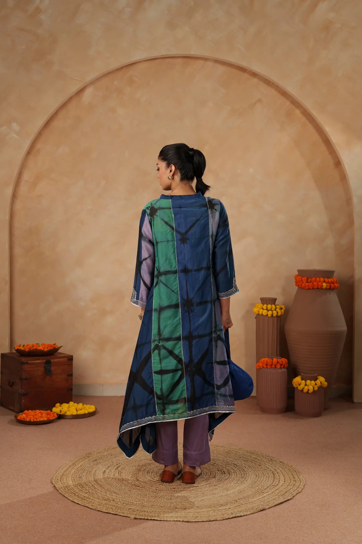 French Shibori Kurta