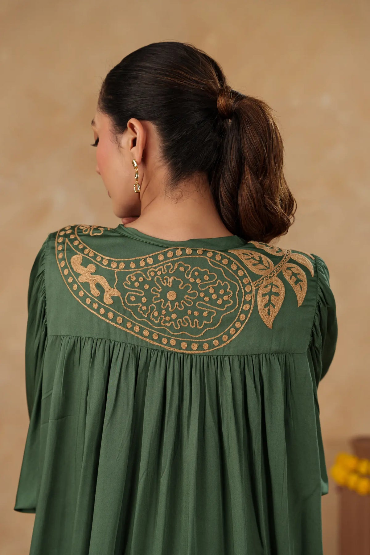 Dolman Dress - Moss Green