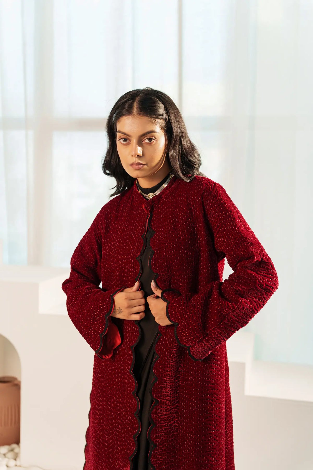 Rose Coat - Silk Velvet