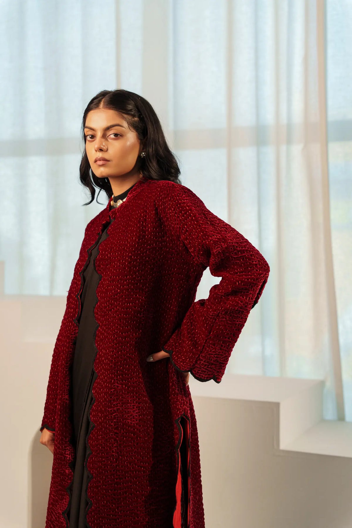 Rose Coat - Silk Velvet