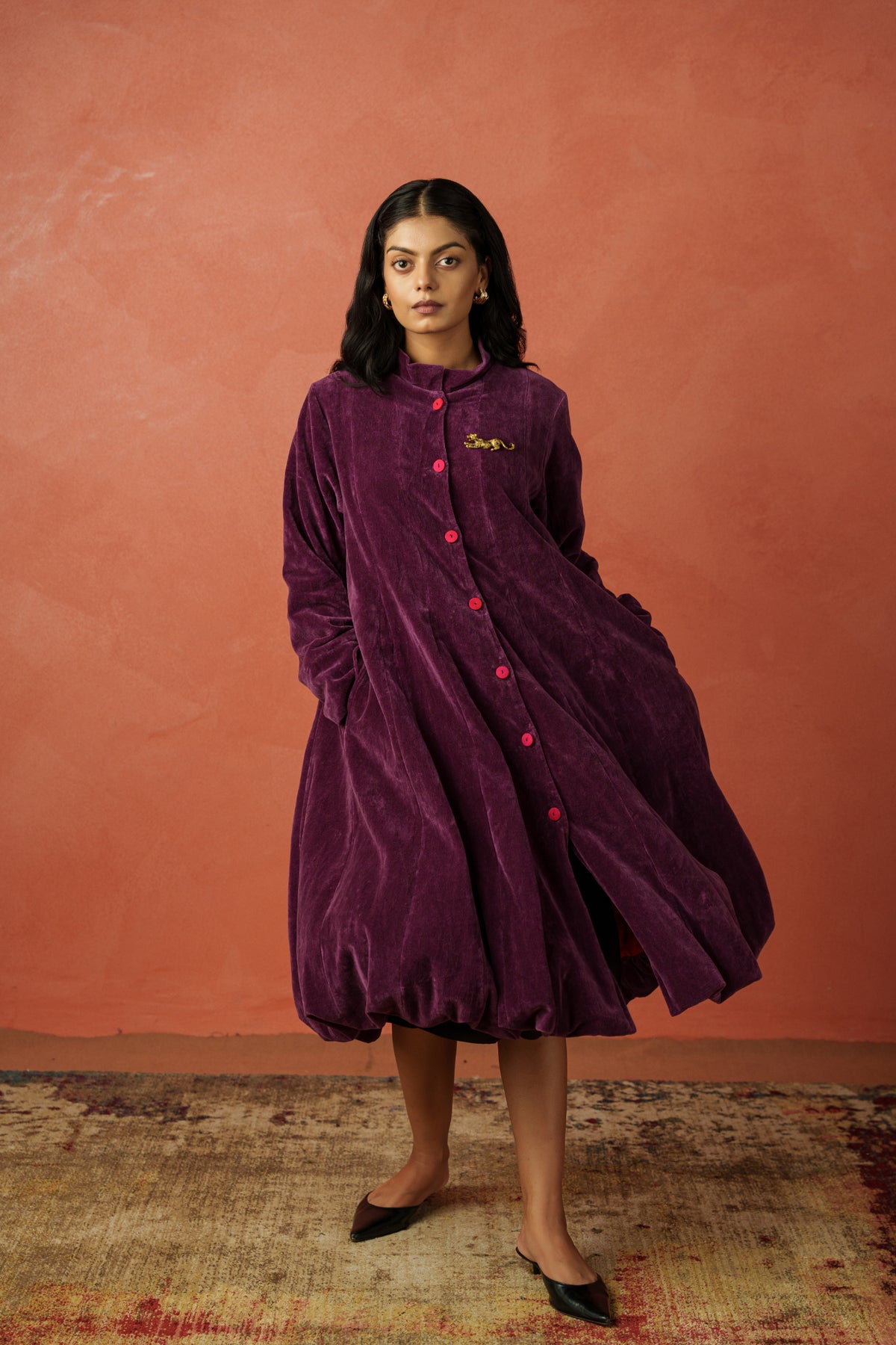Balloon Coat - Cotton Velvet