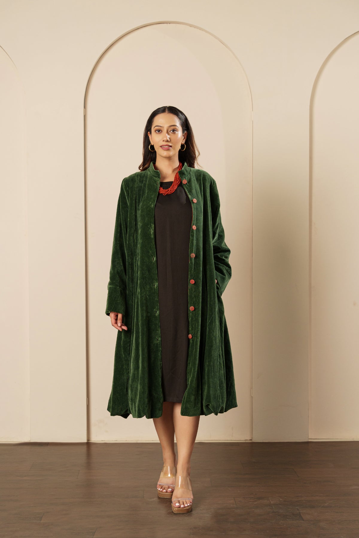 Balloon Coat - Cotton Velvet