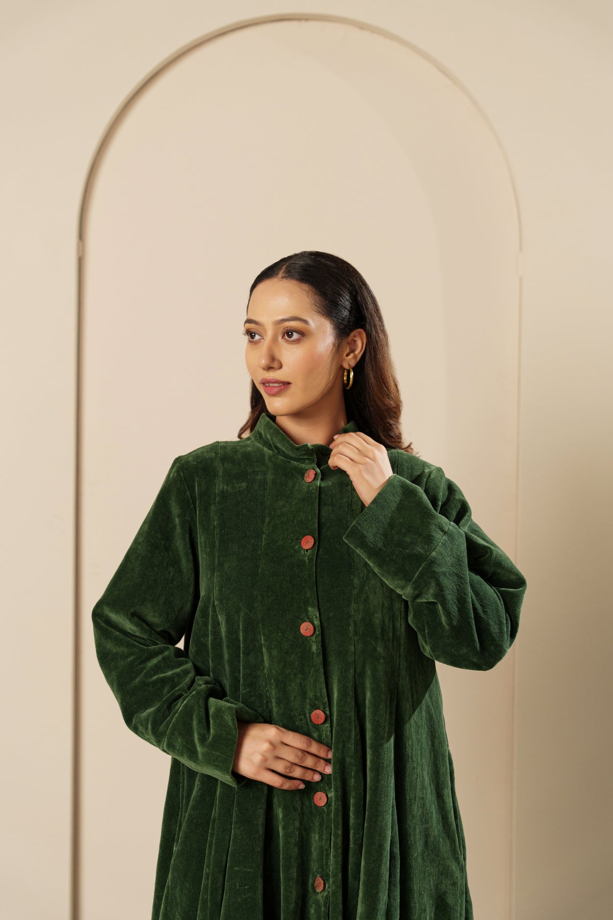 Balloon Coat - Cotton Velvet