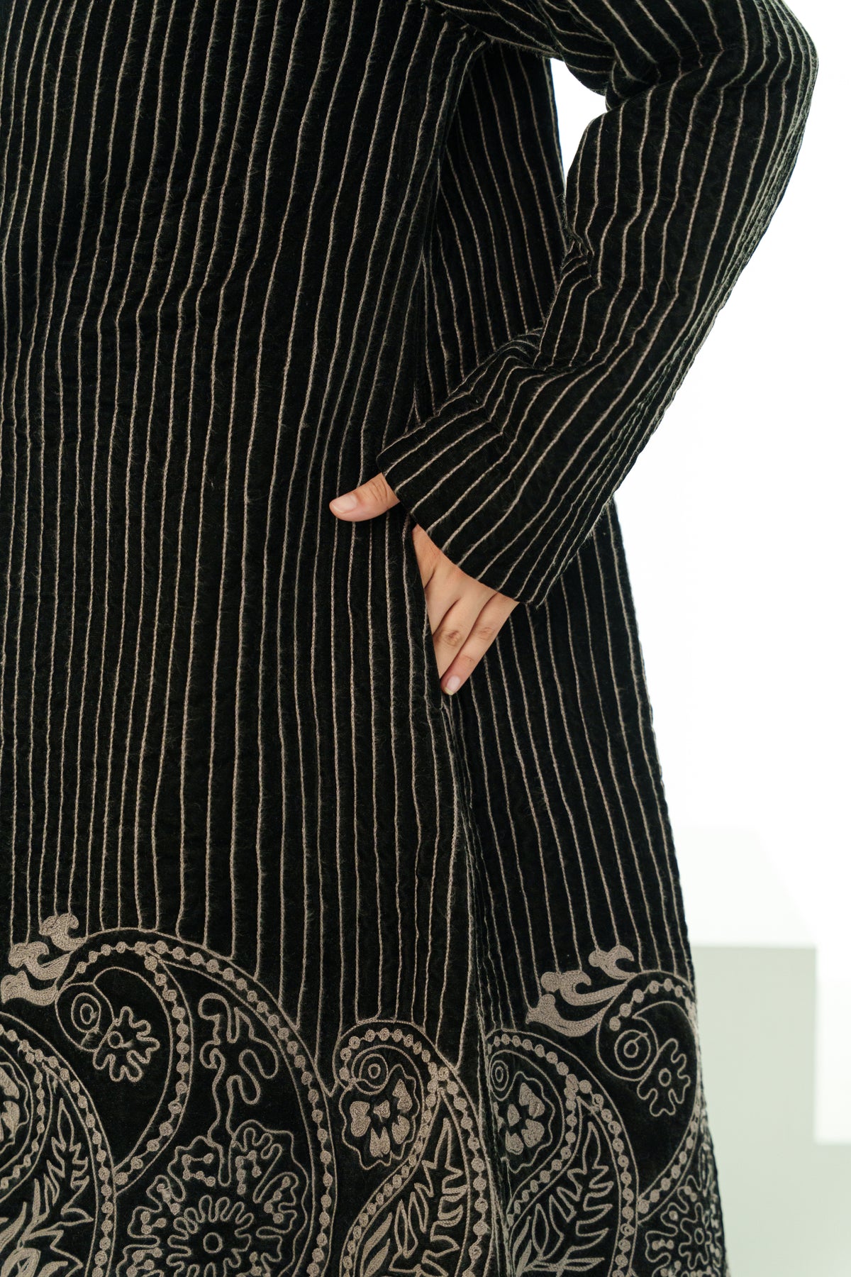 A-line Coat - Silk Velvet