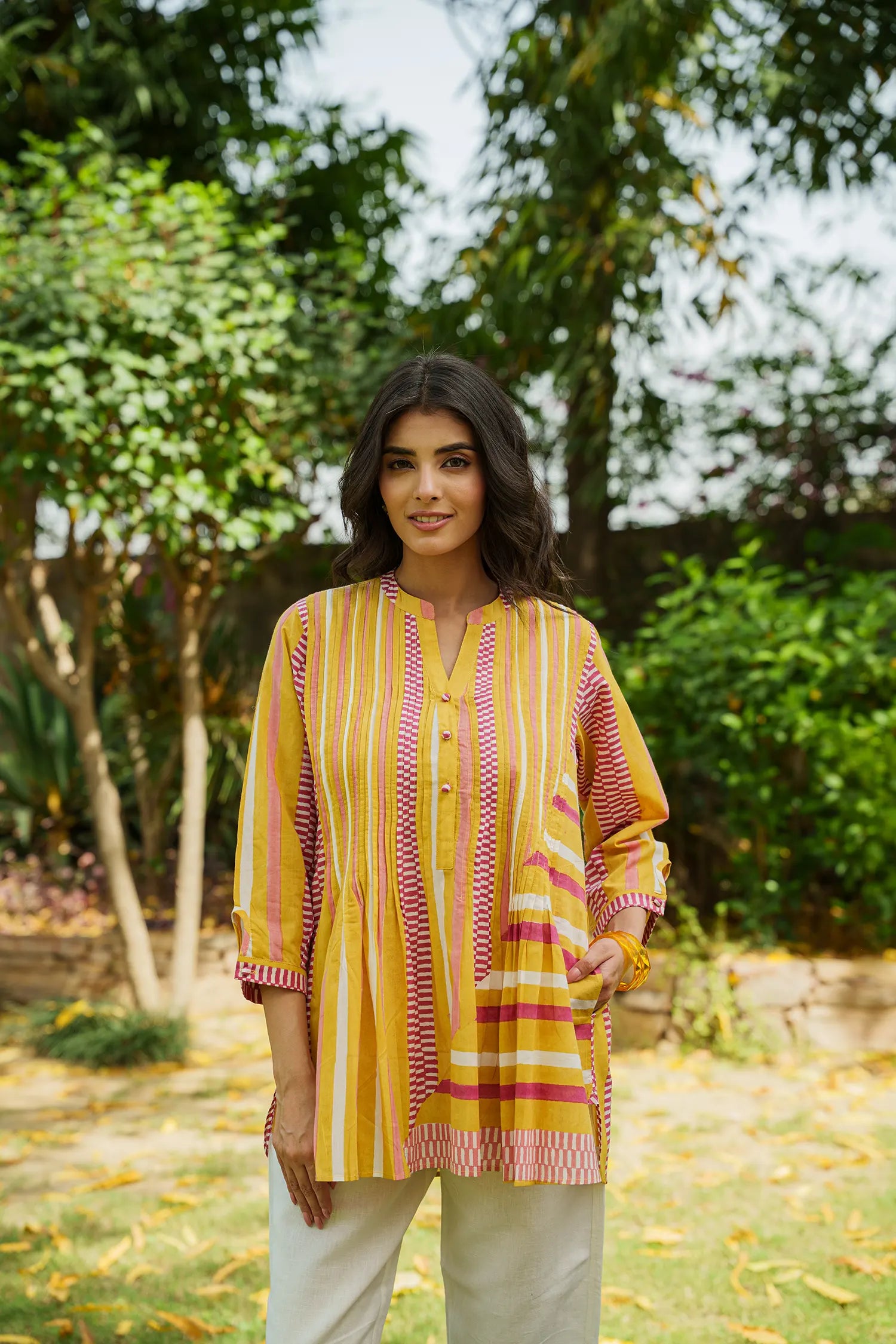 Pintuck Tunic