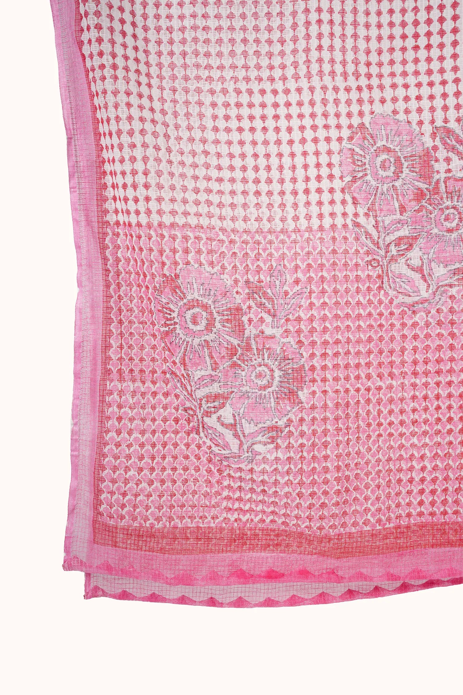 Handblock Printed Kota Doriya Dupatta