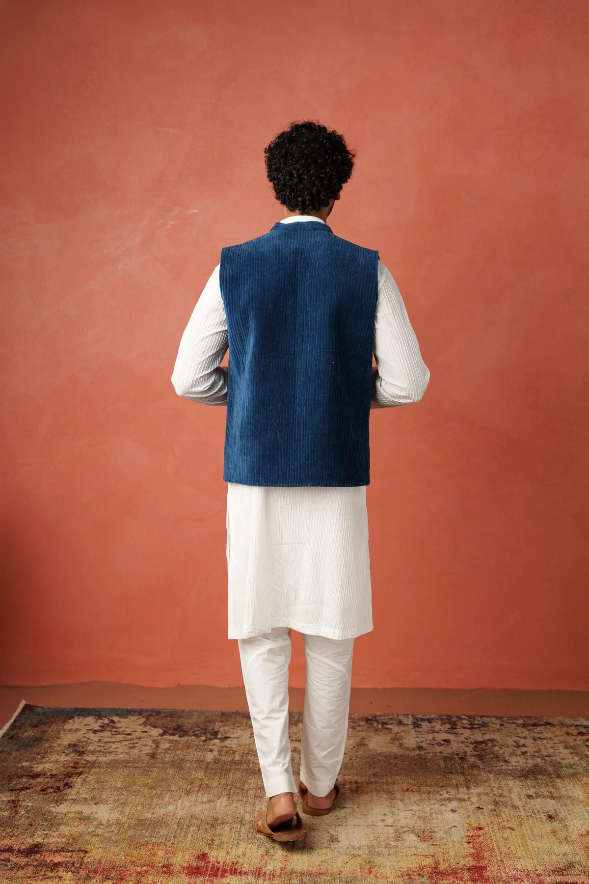 Men's Nehru Vest - Cotton Velvet