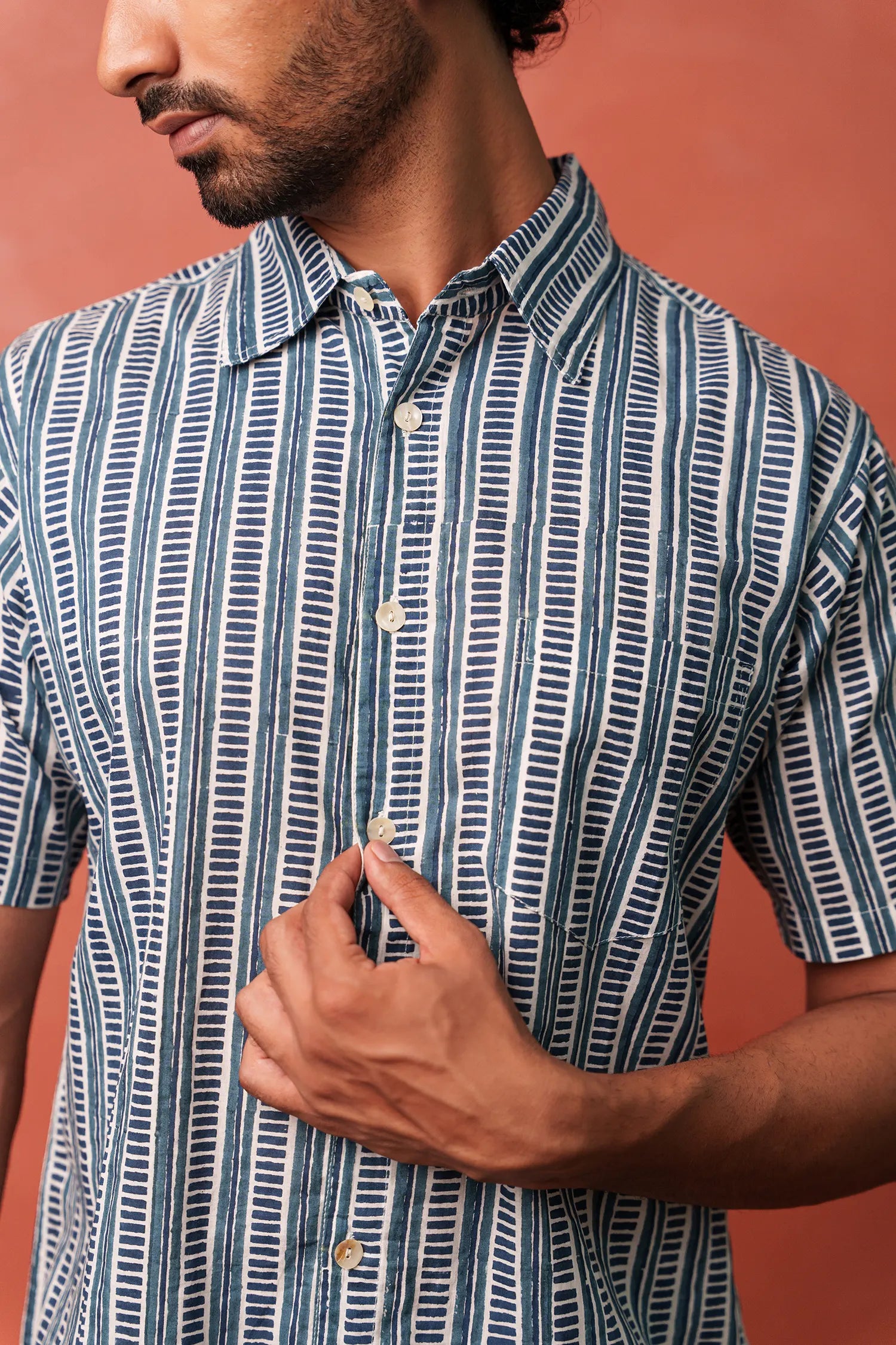 Men's Hanblock Printed Half Sleeves shirt
