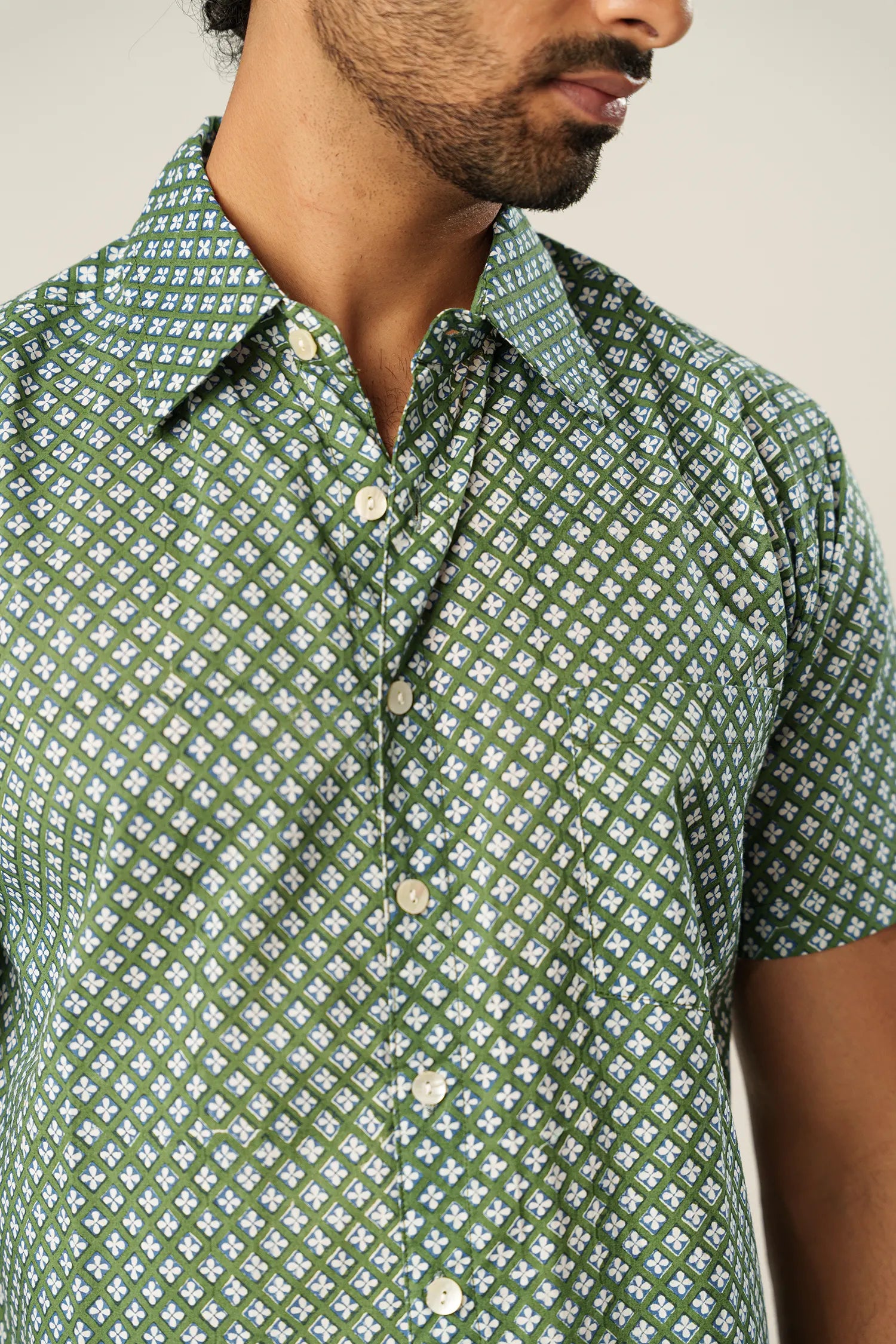 Men's Hanblock Printed Half Sleeves shirt