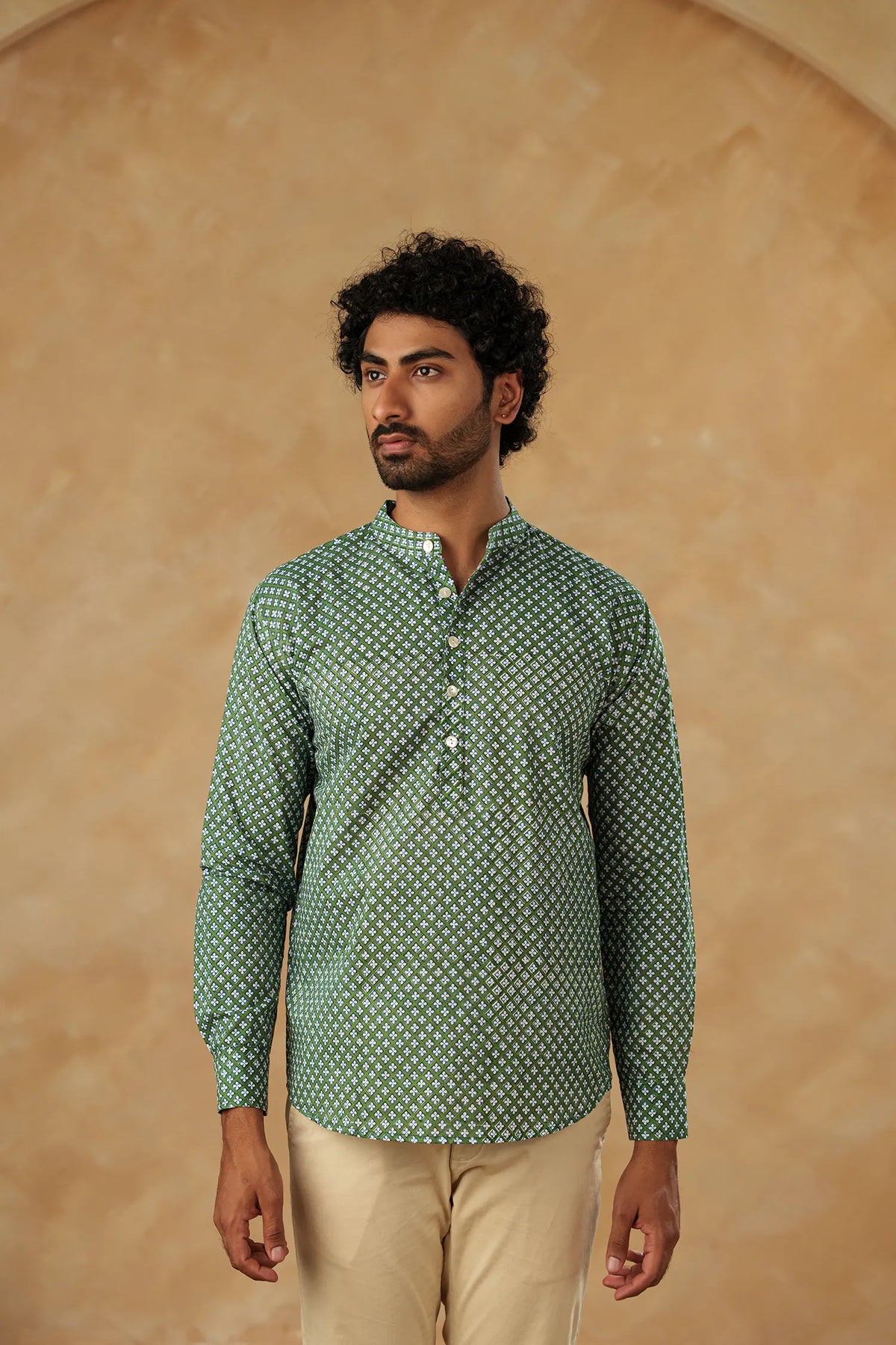 Men's Handblock Printed Guru shirt