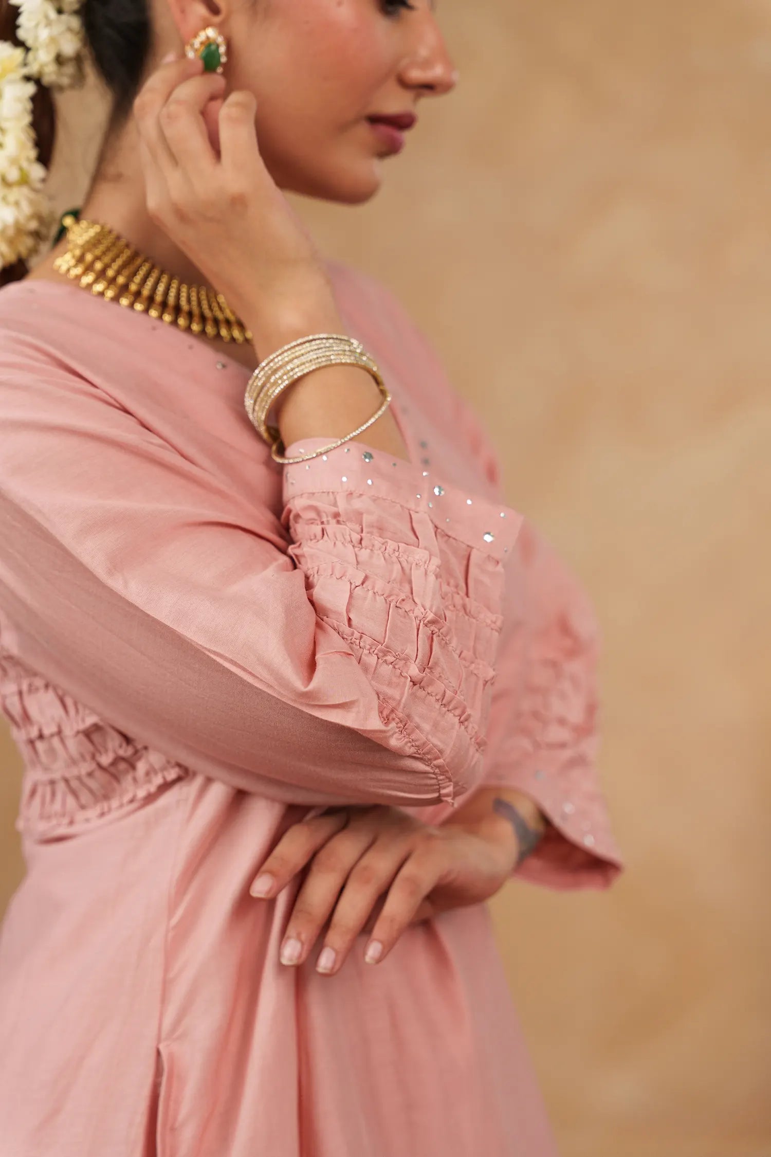 Gulnar Chanderi Kurta