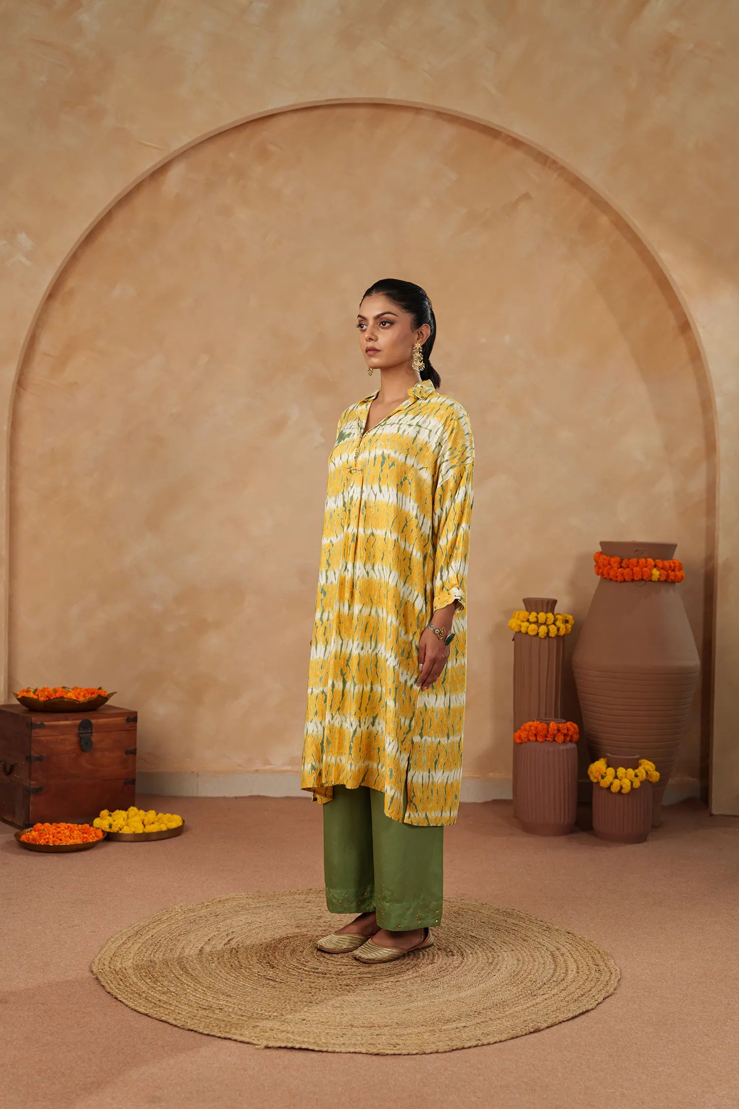 Long Joshi Tie-Dye Kurta
