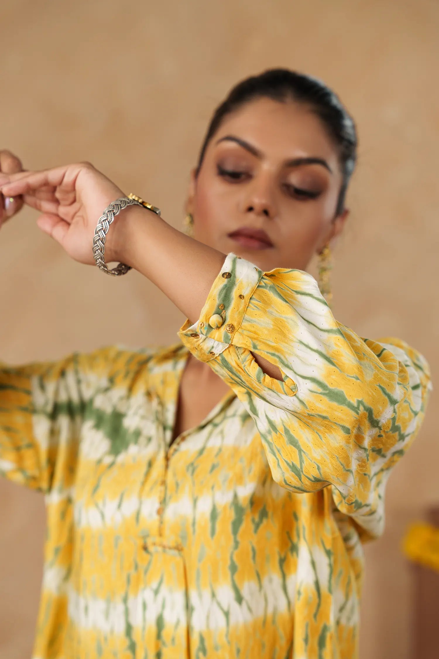 Long Joshi Tie-Dye Kurta