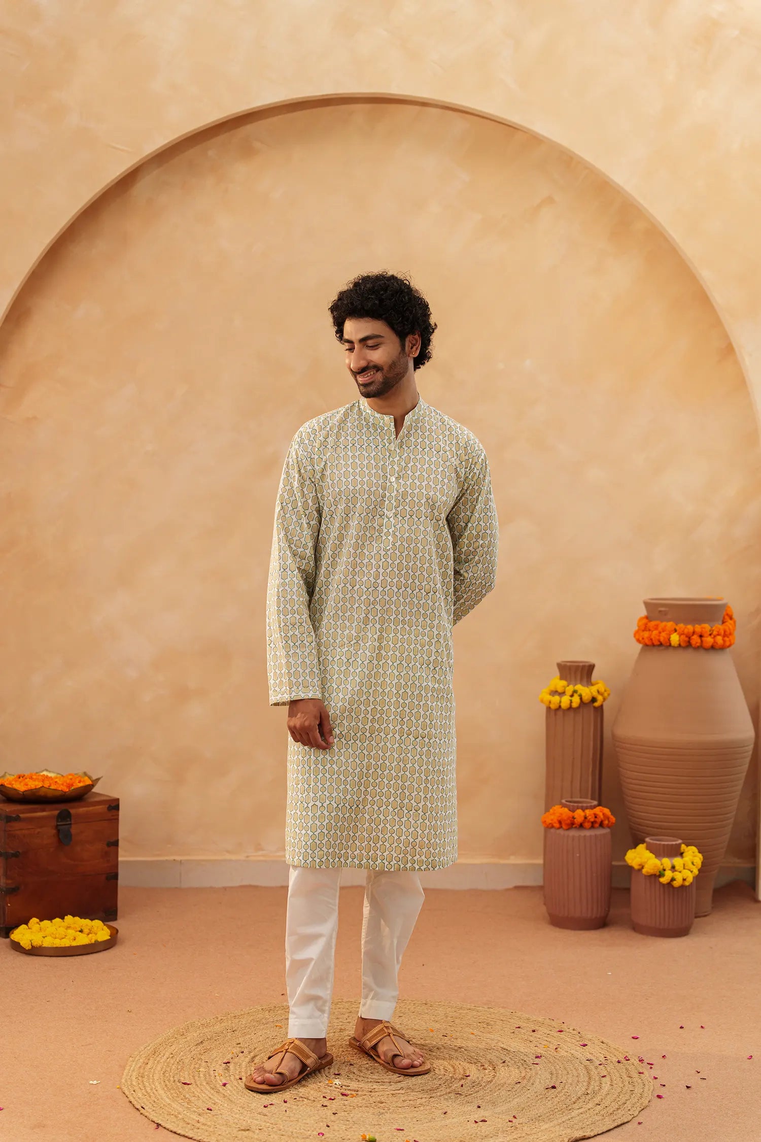 Men's Hanblock Printed Kurta