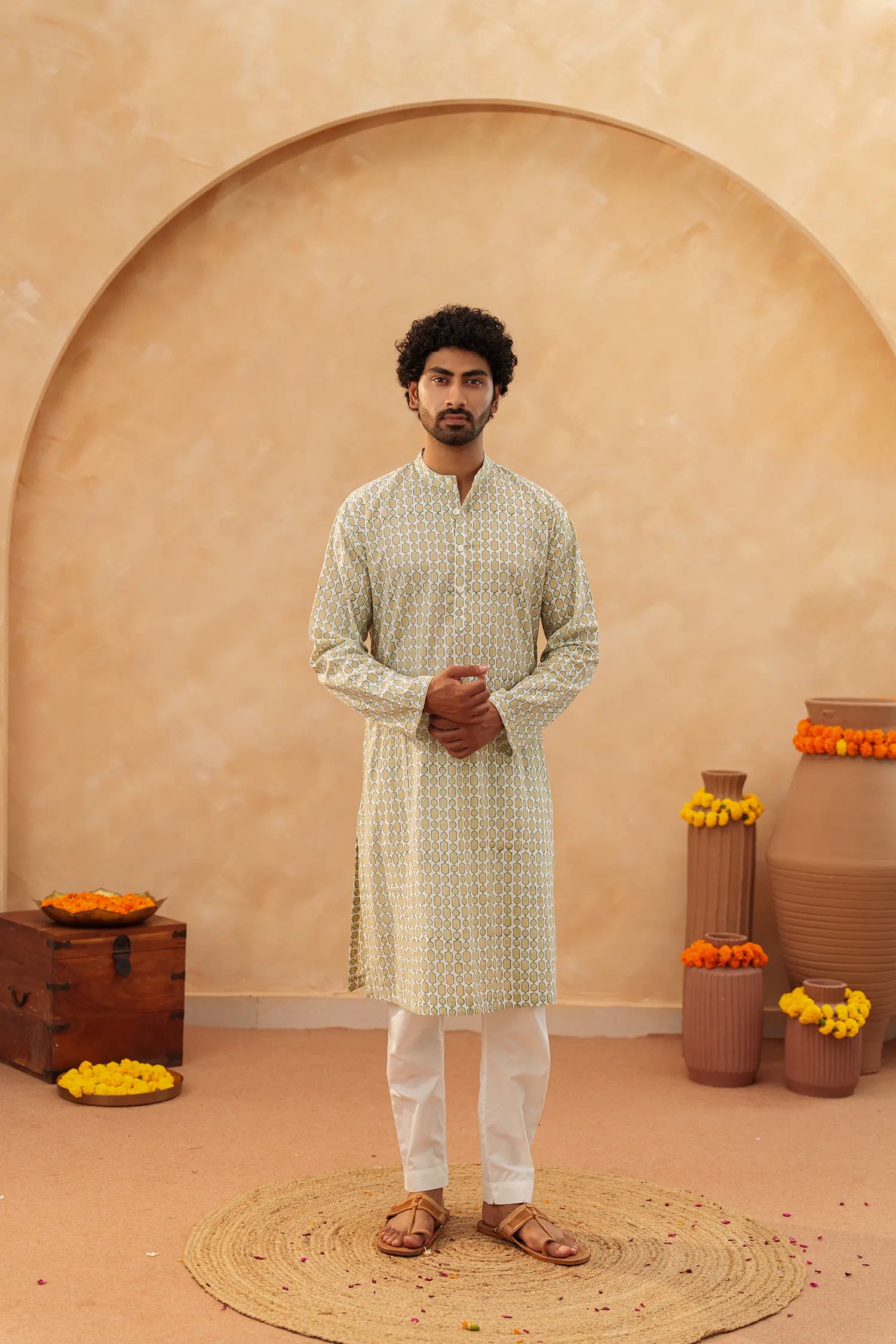 Men's Hanblock Printed Kurta