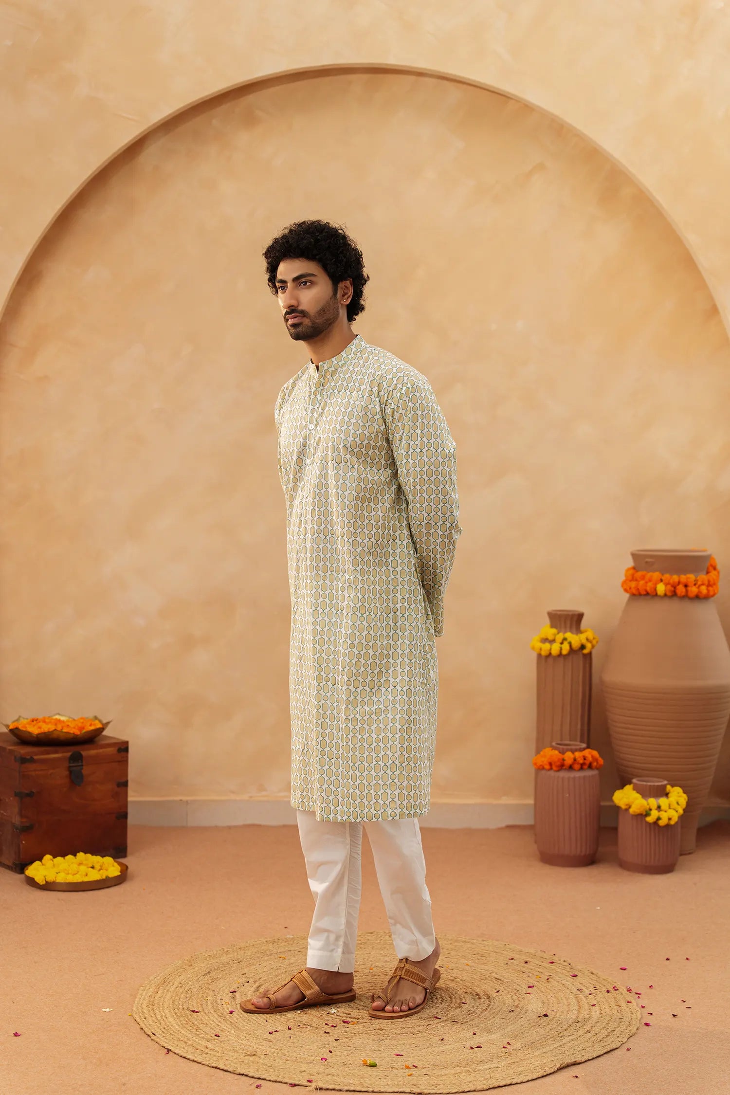 Men's Hanblock Printed Kurta
