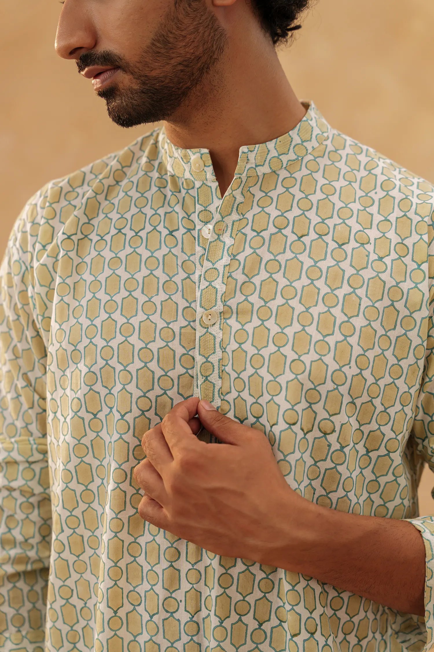 Men's Hanblock Printed Kurta
