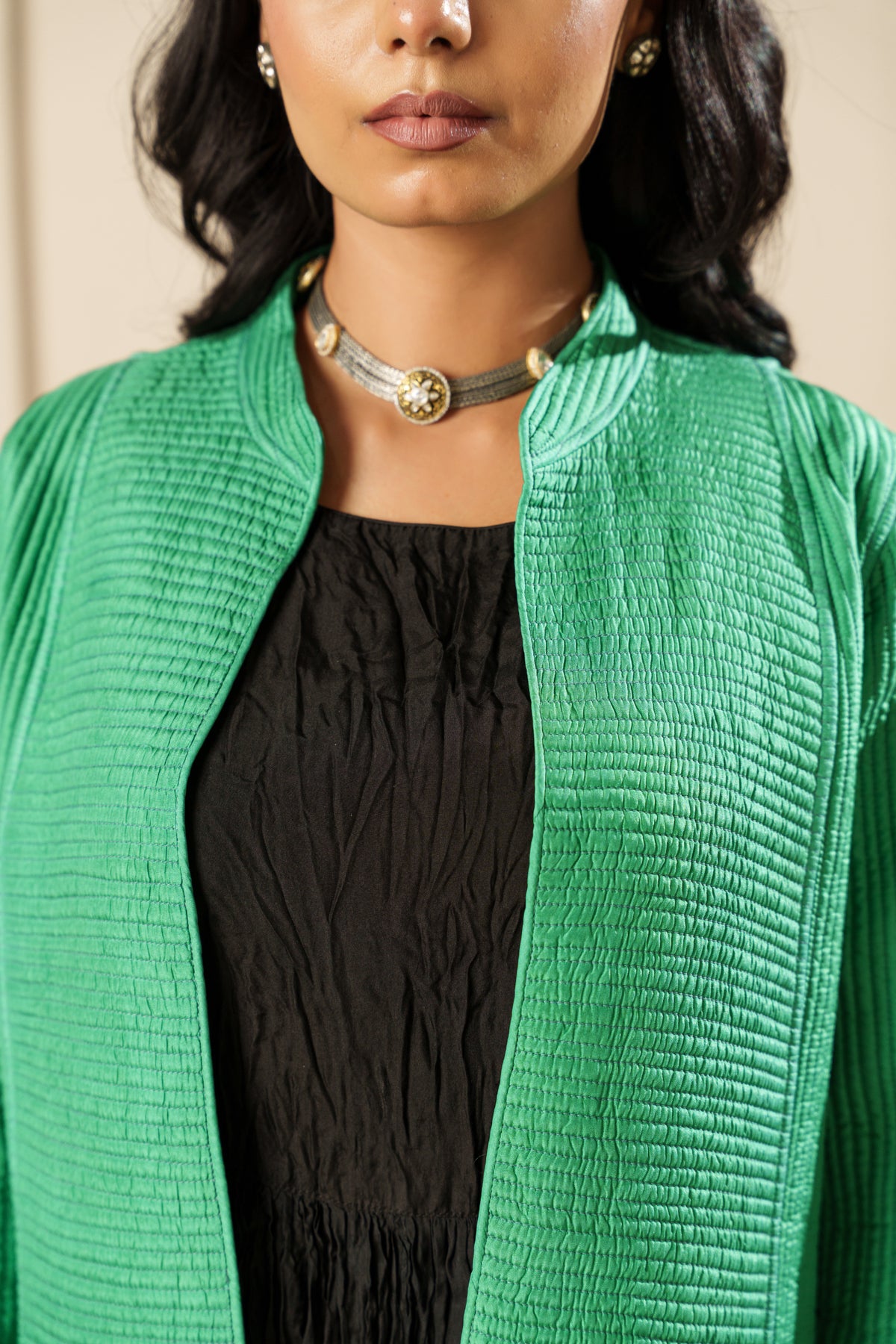 Long Straight Coat - Silk