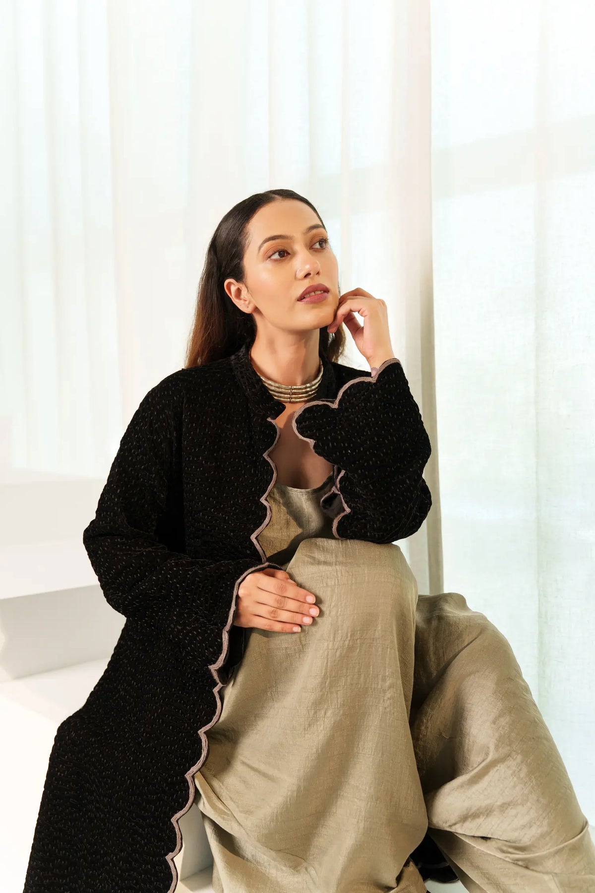 Rose Coat - Silk Velvet