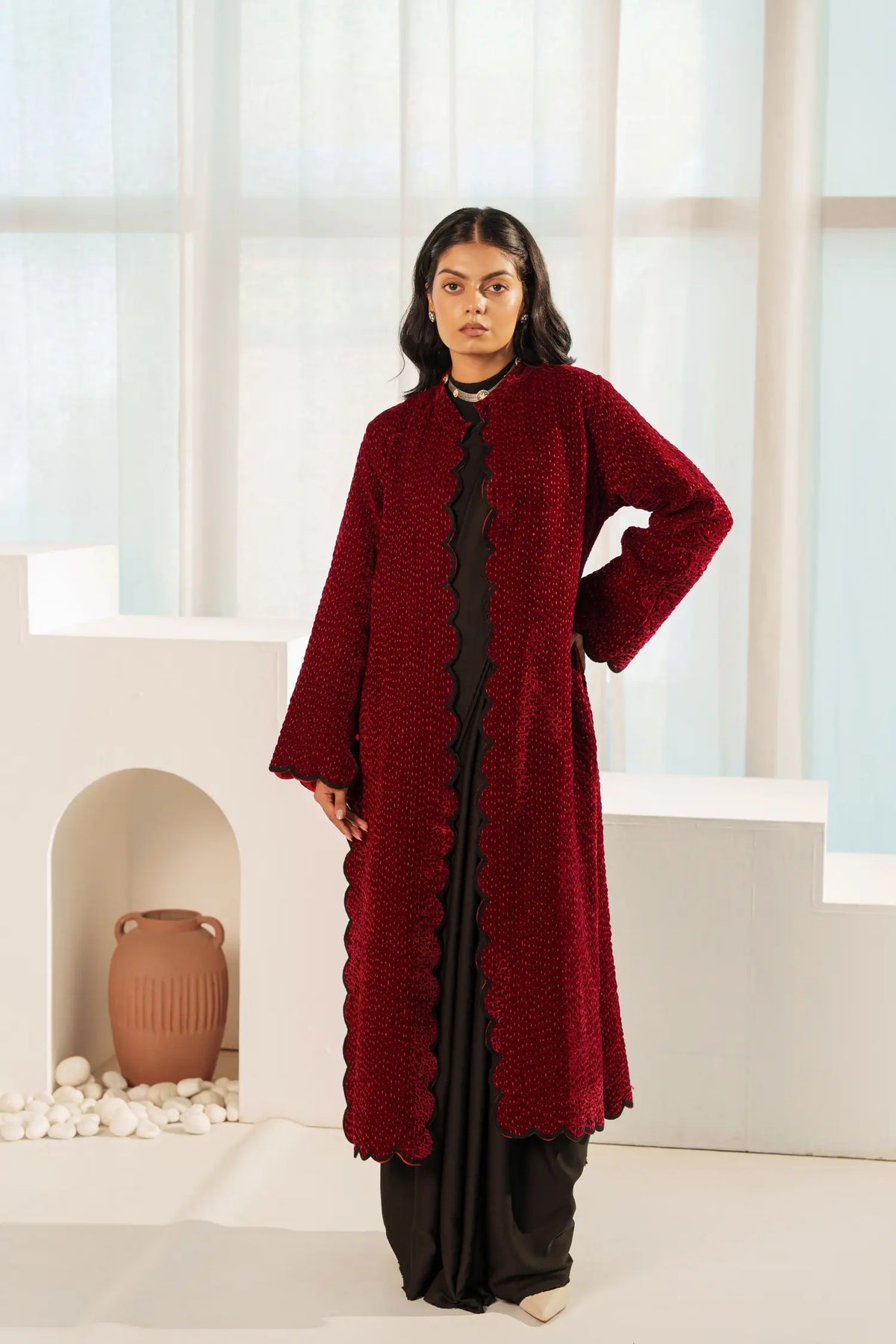 Rose Coat - Silk Velvet