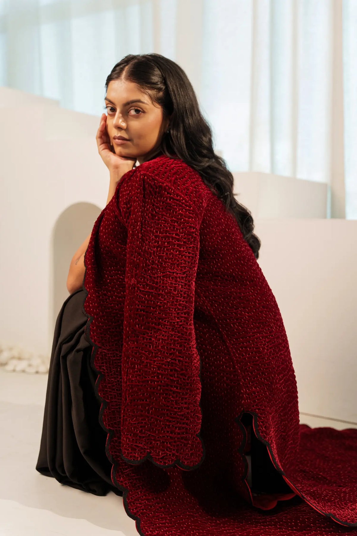 Rose Coat - Silk Velvet