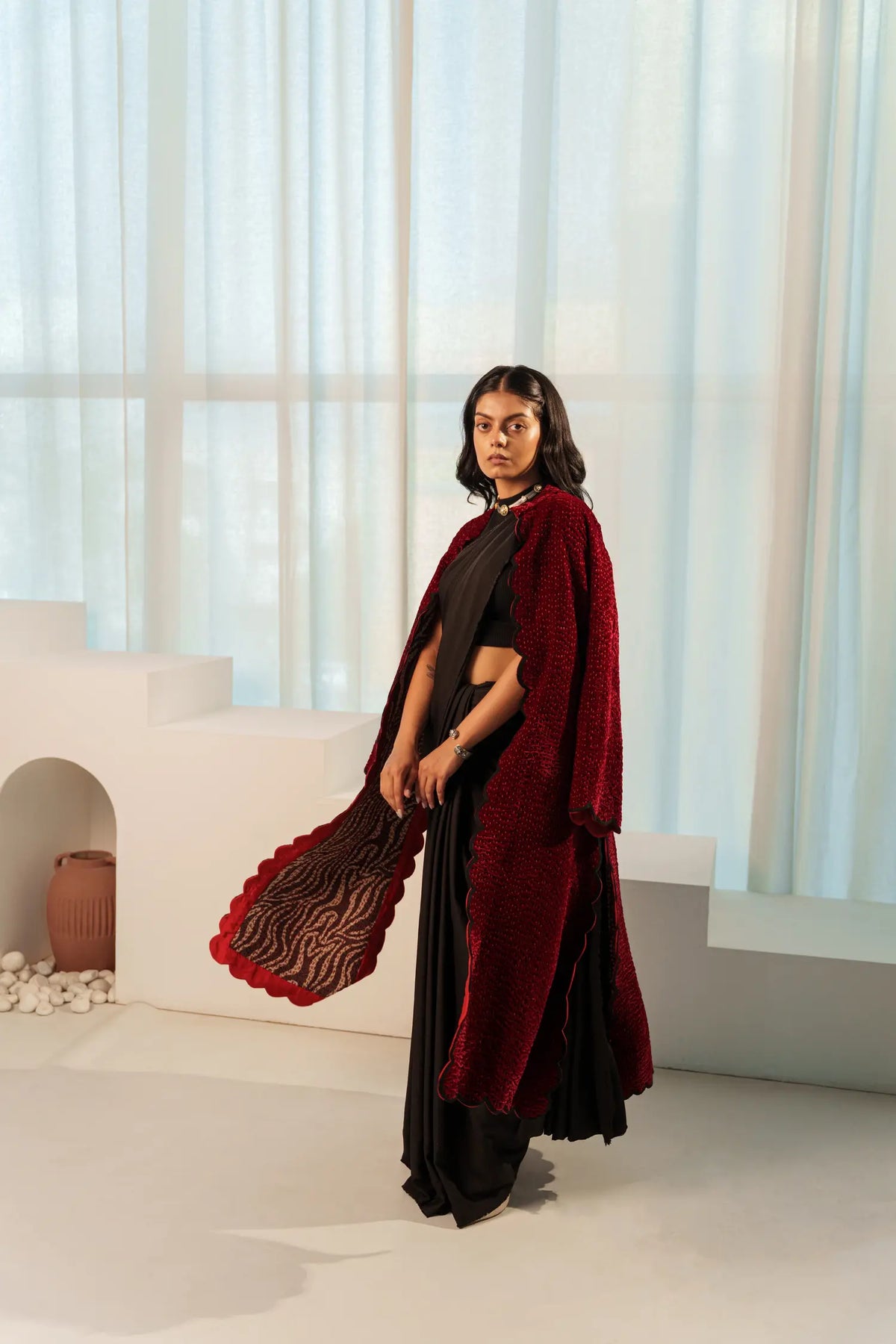 Rose Coat - Silk Velvet
