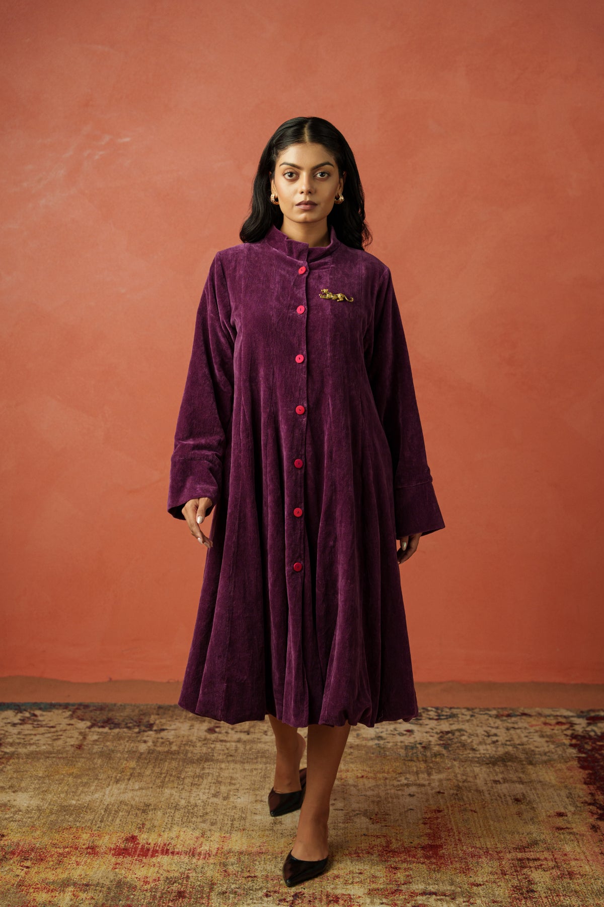 Balloon Coat - Cotton Velvet