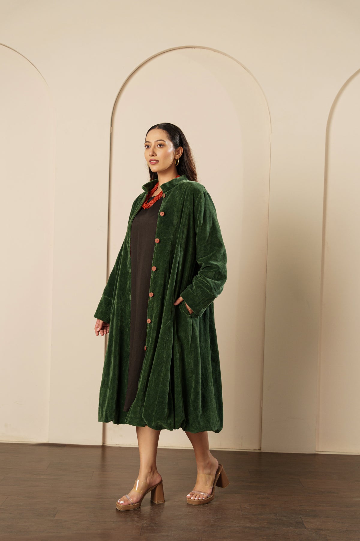 Balloon Coat - Cotton Velvet