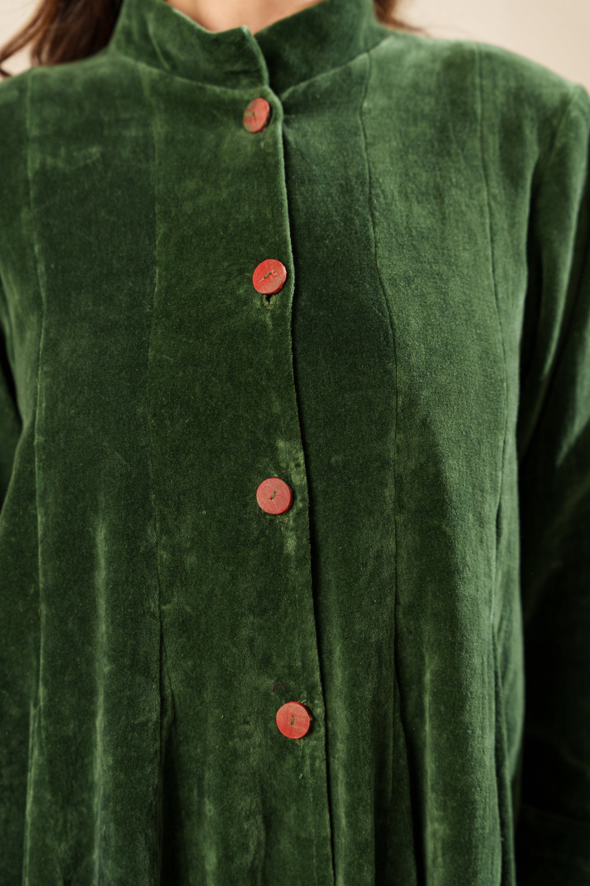 Balloon Coat - Cotton Velvet