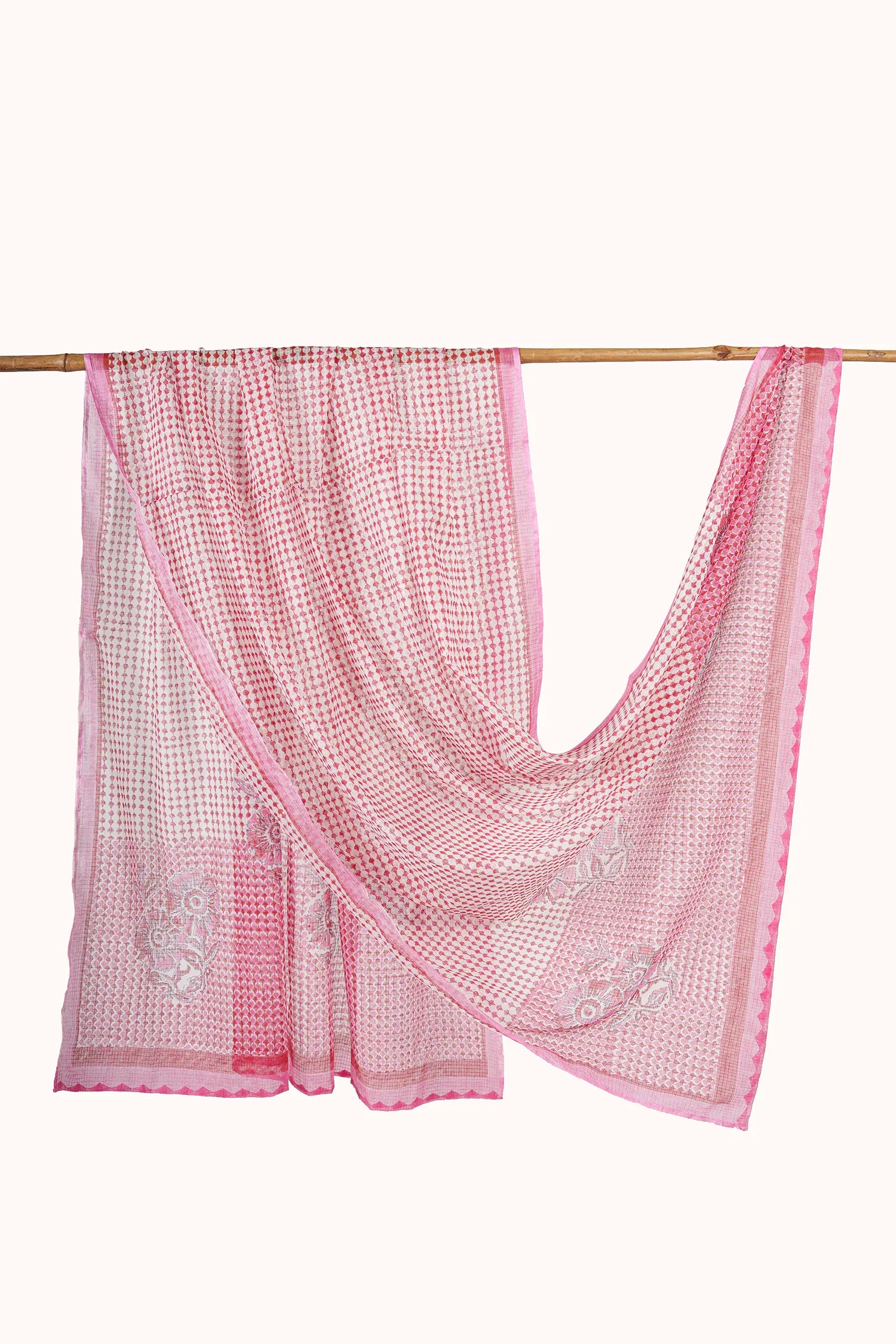 Handblock Printed Kota Doriya Dupatta