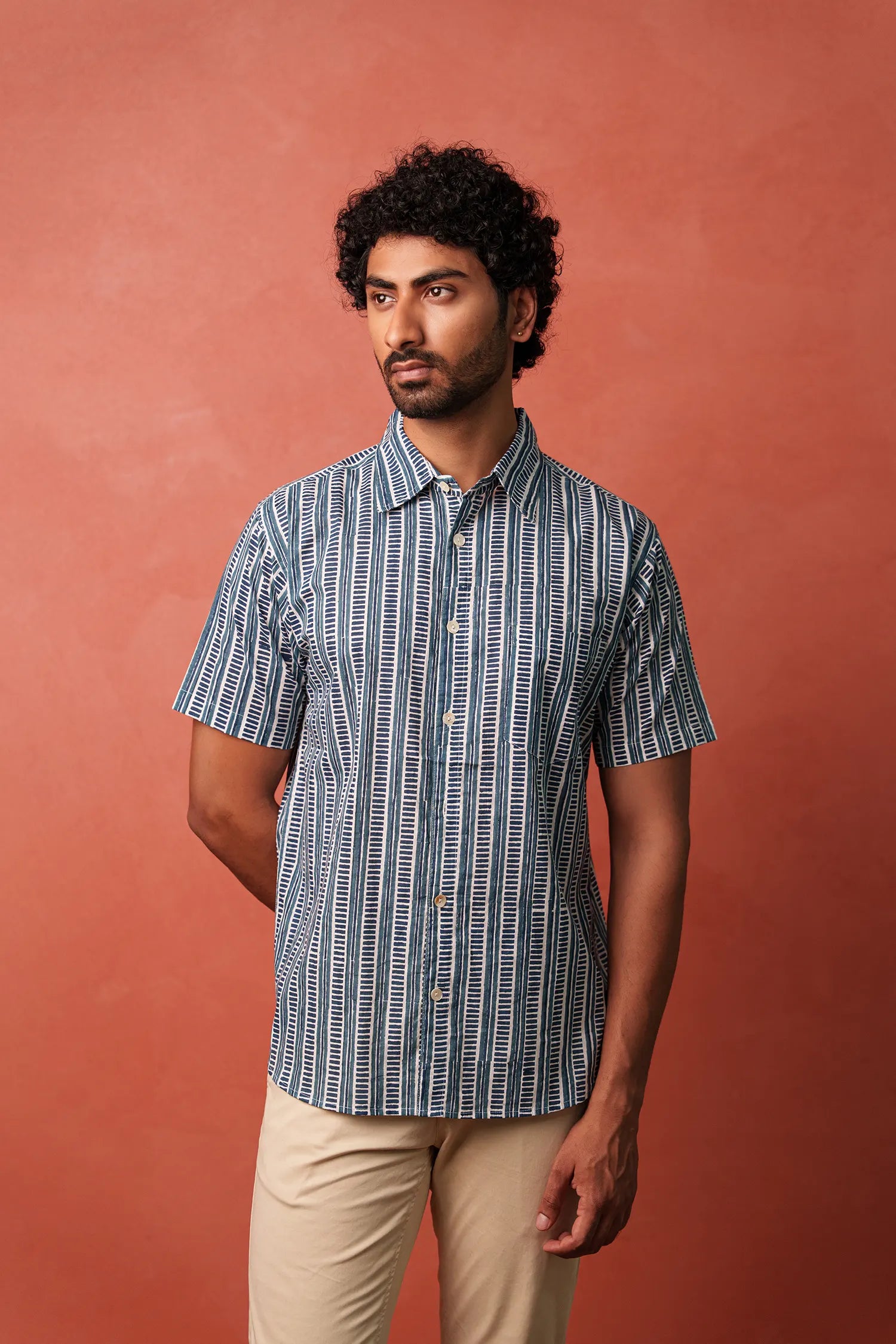 Men's Hanblock Printed Half Sleeves shirt