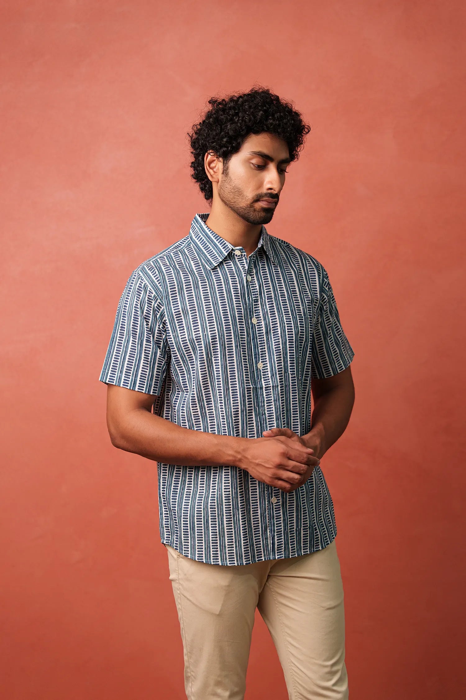 Men's Hanblock Printed Half Sleeves shirt