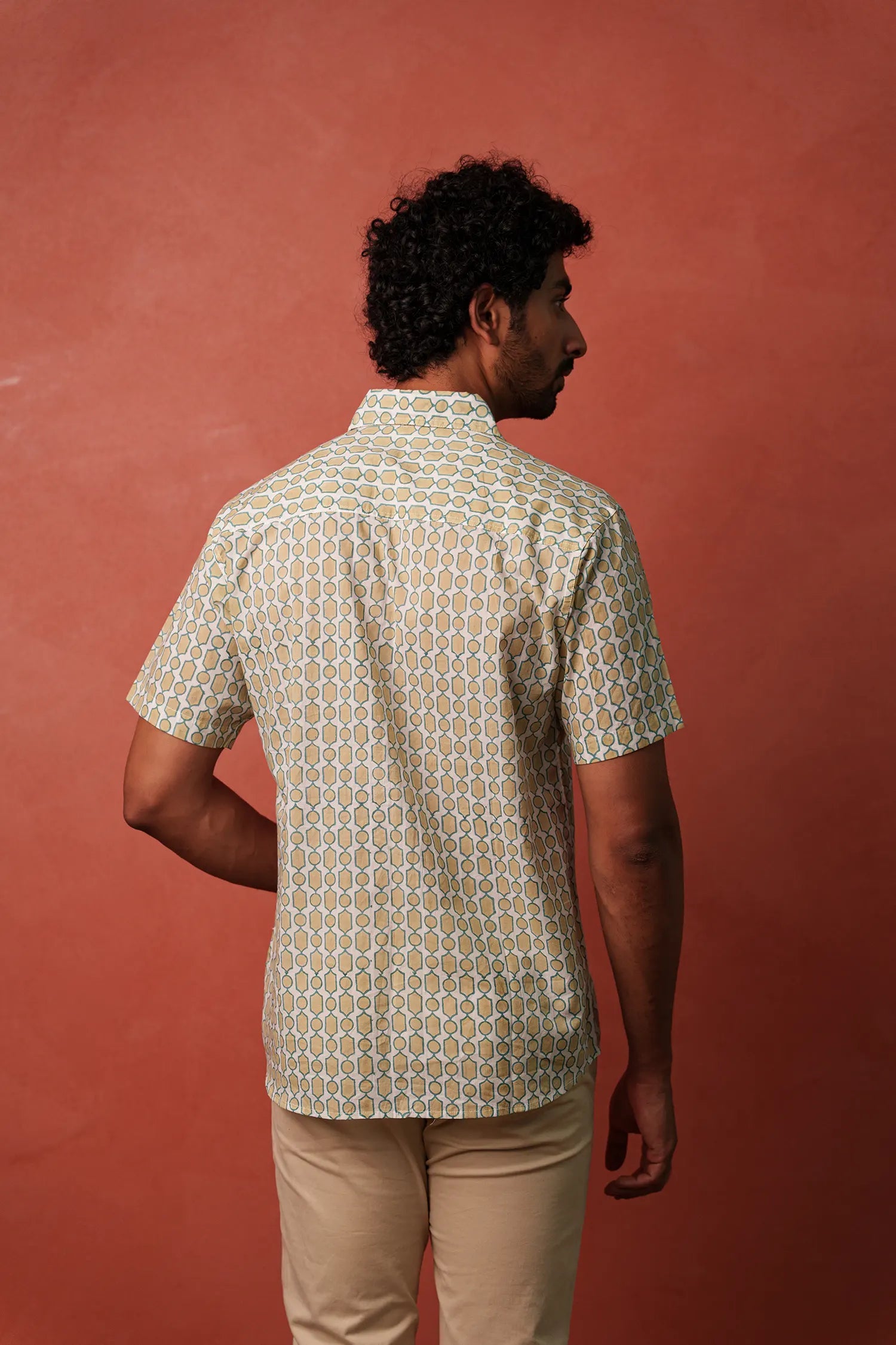 Men's Hanblock Printed Half Sleeves shirt