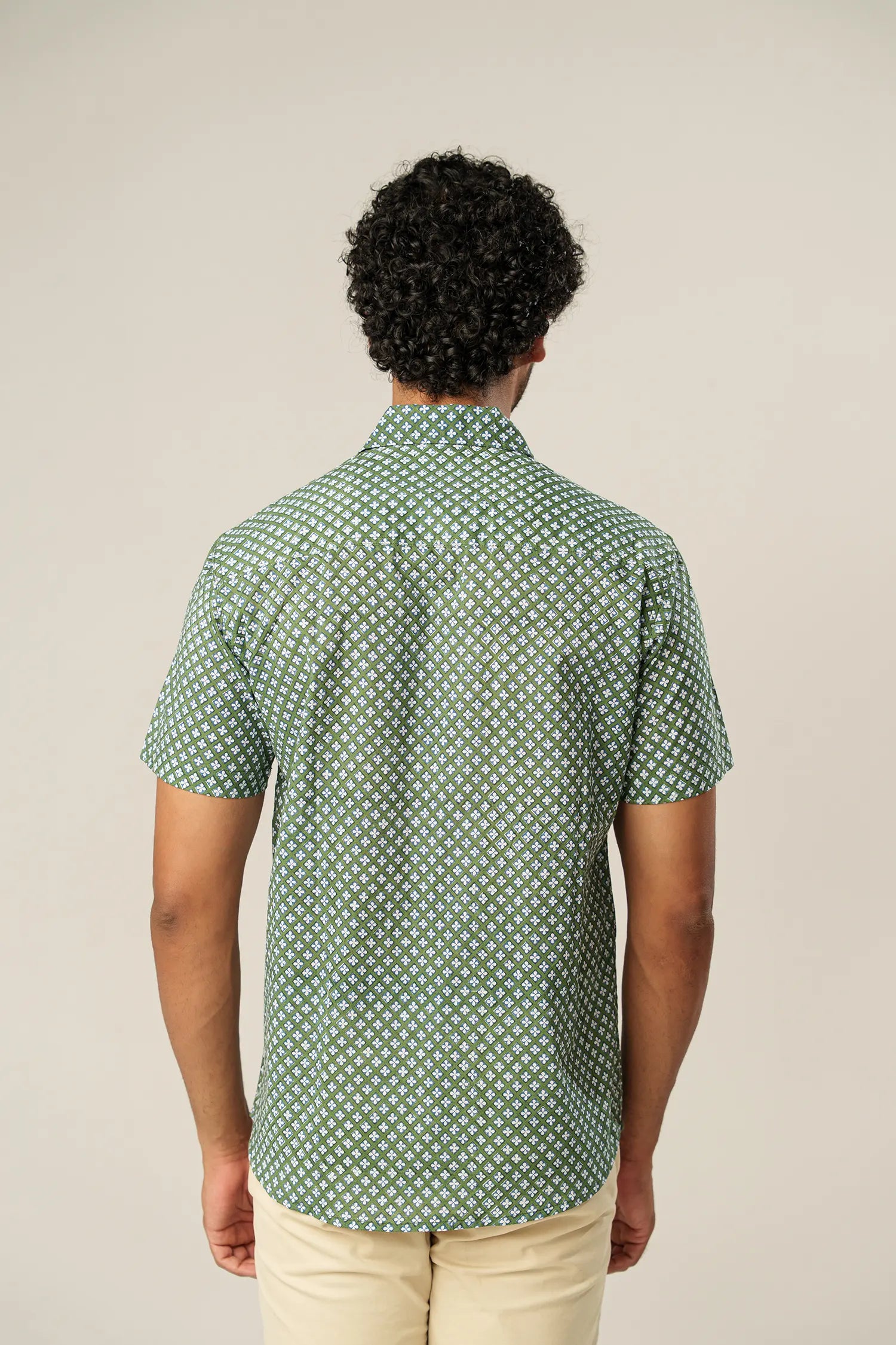Men's Hanblock Printed Half Sleeves shirt