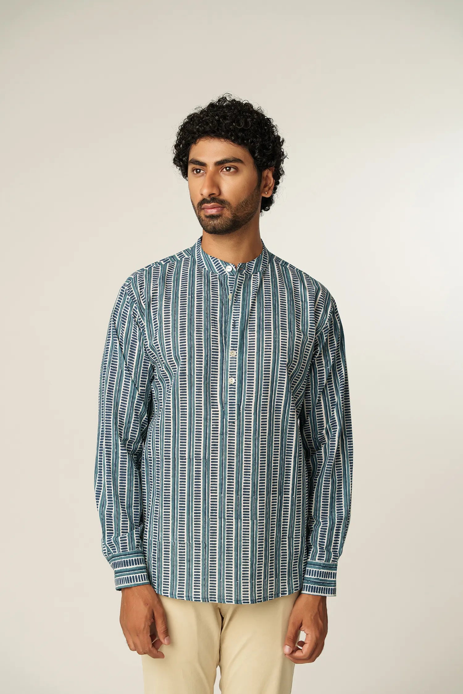 Men's Handblock Printed Guru shirt