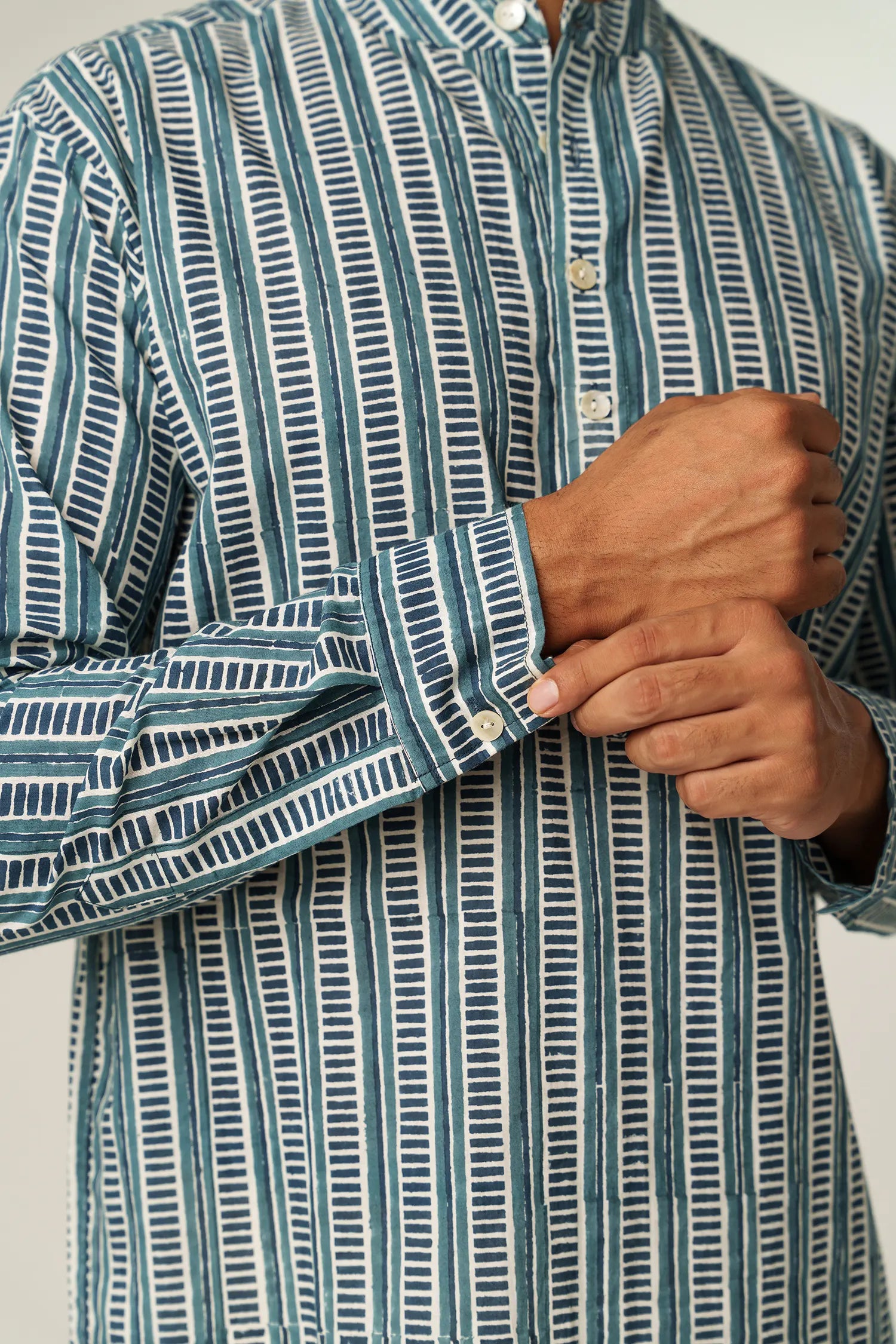 Men's Handblock Printed Guru shirt