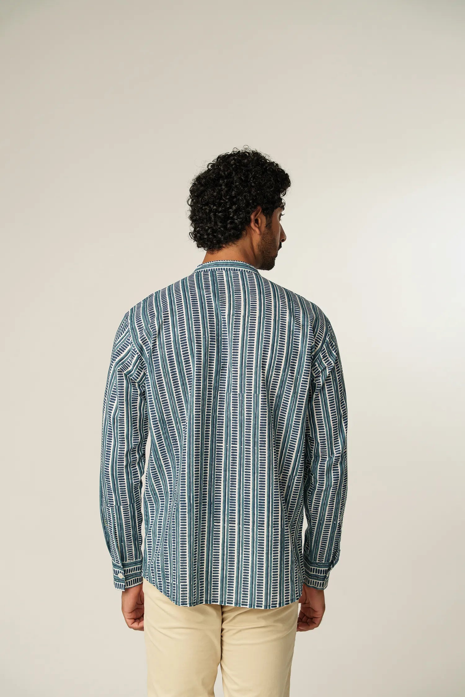 Men's Handblock Printed Guru shirt