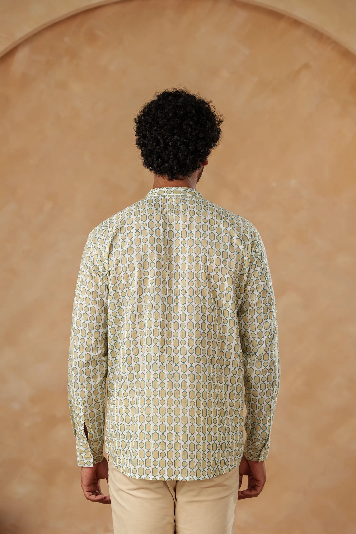 Men's Handblock Printed Guru shirt