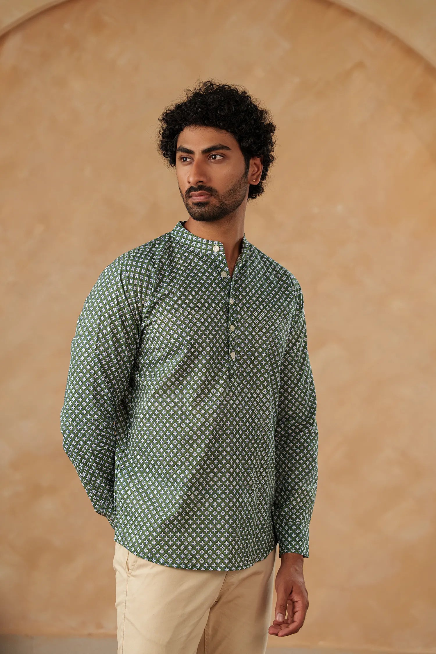 Men's Handblock Printed Guru shirt
