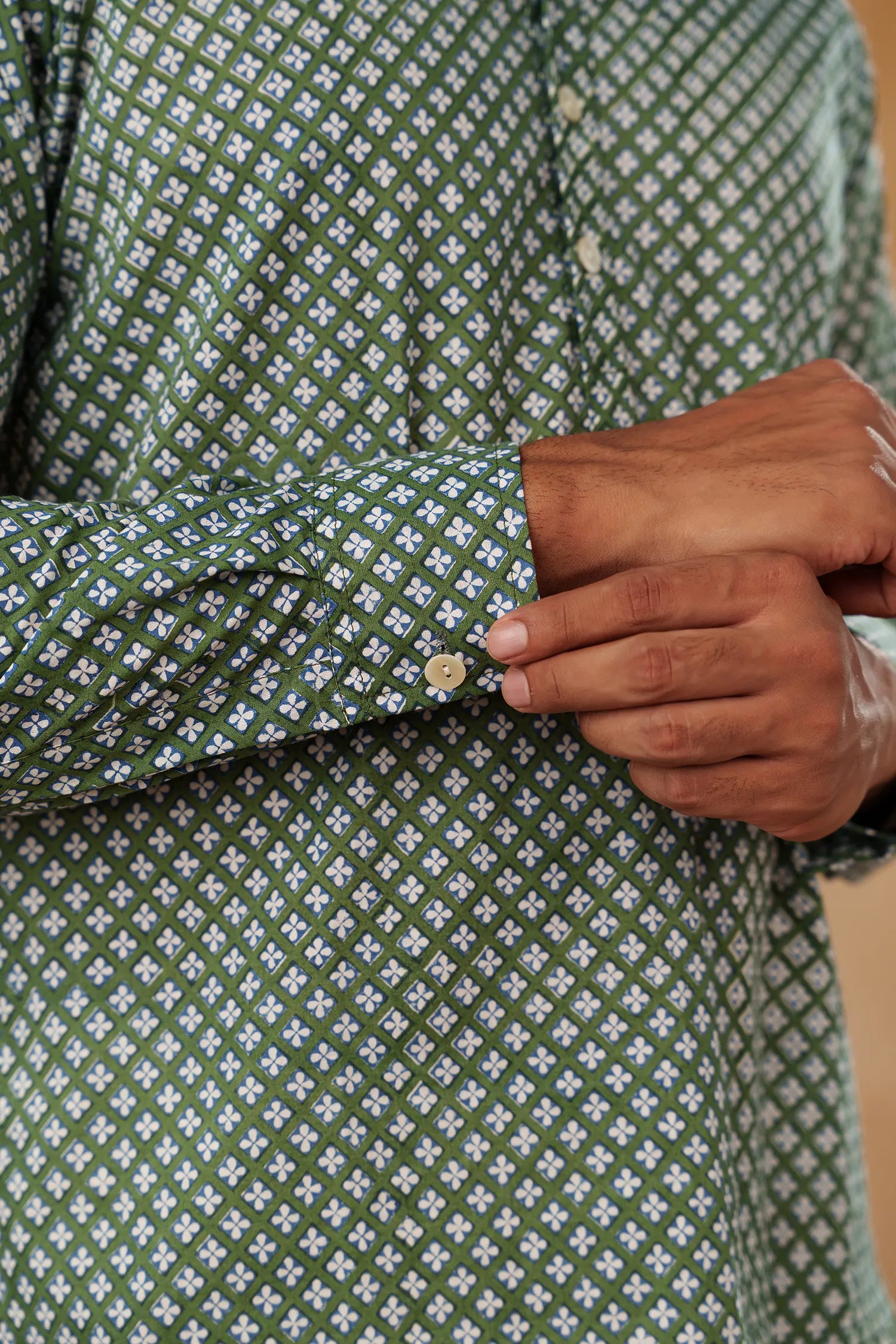 Men's Handblock Printed Guru shirt