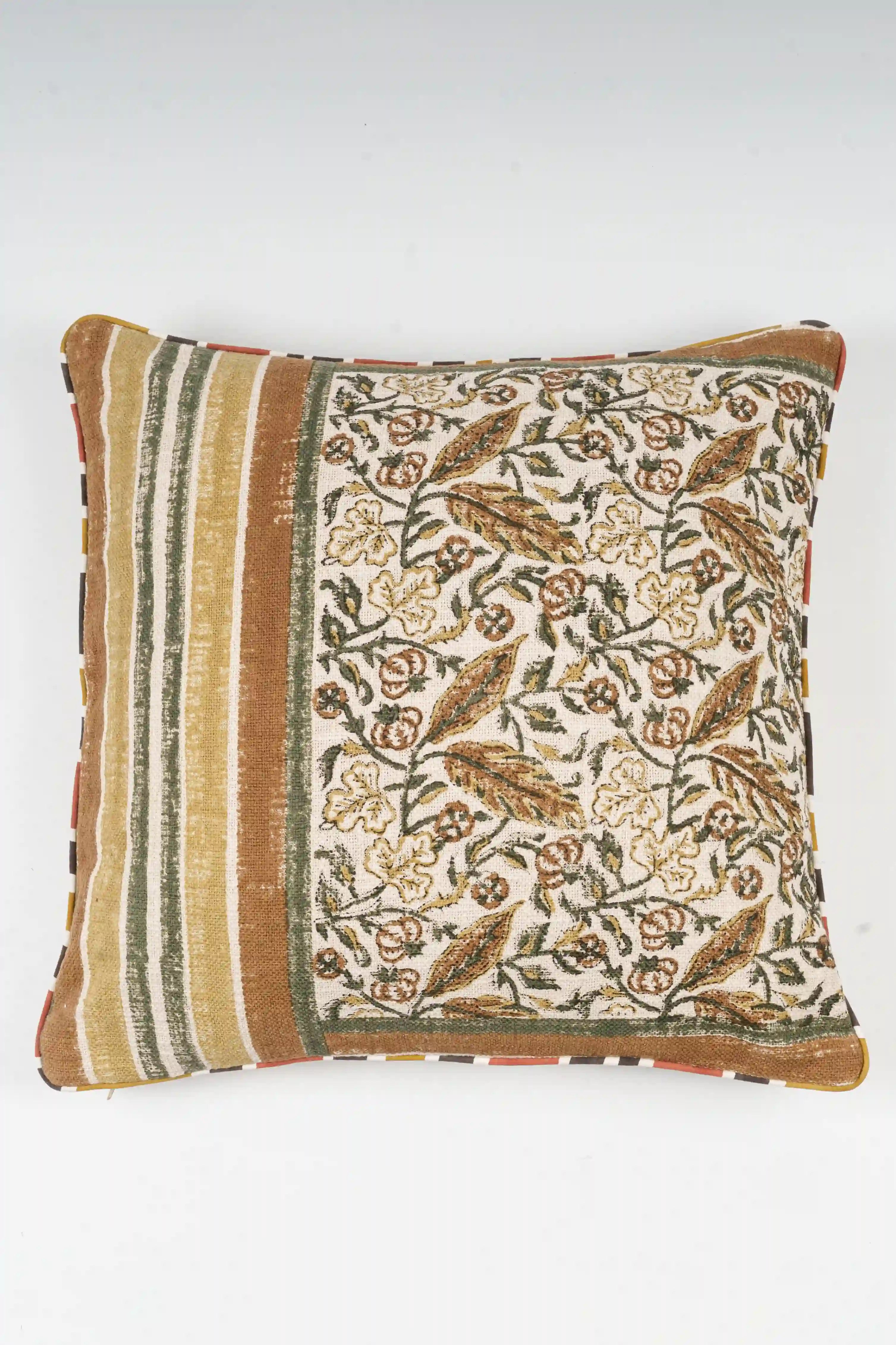 Aangan Saffron Cushion Cover