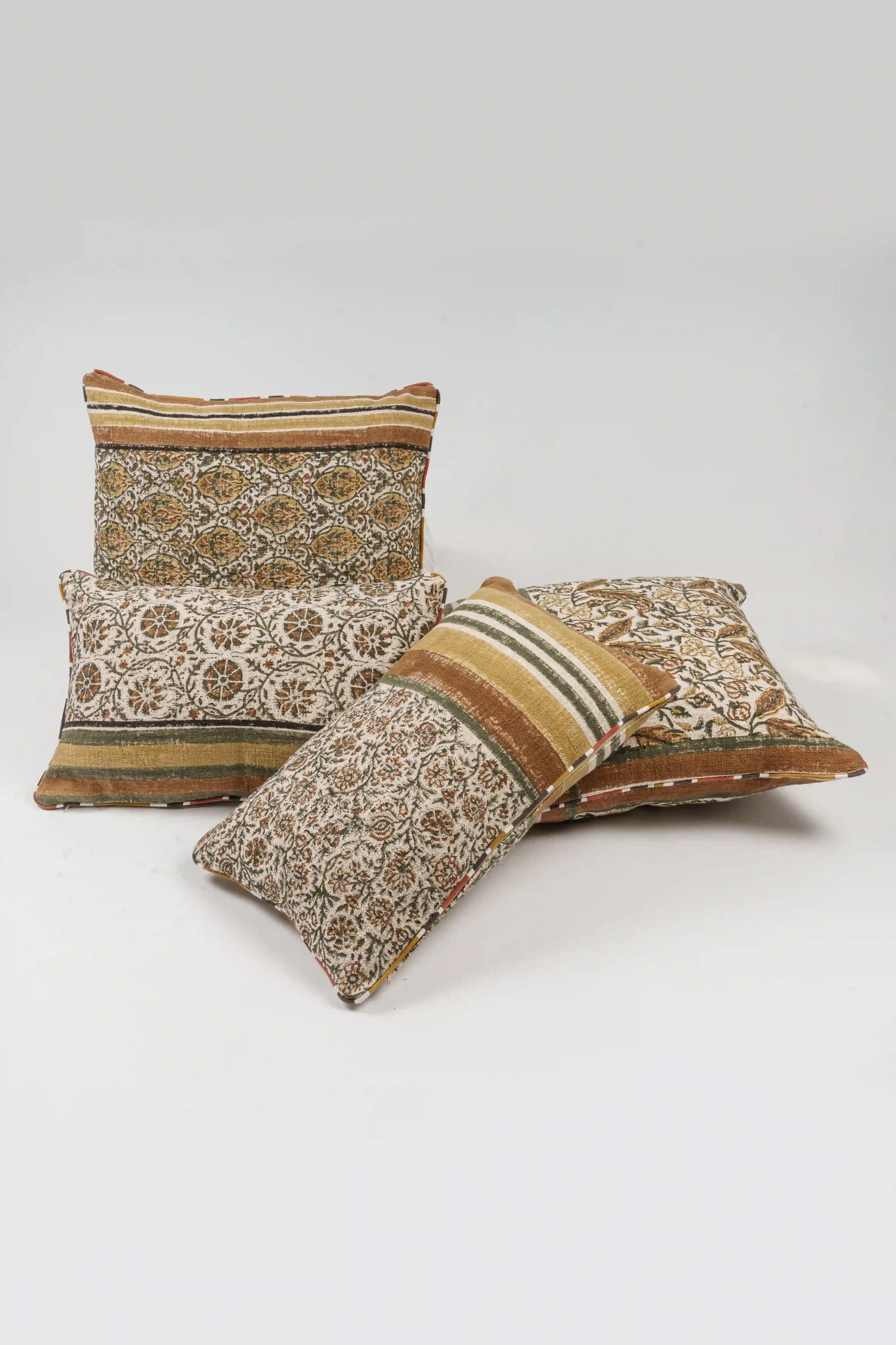 Aangan Ochre Cushion Cover