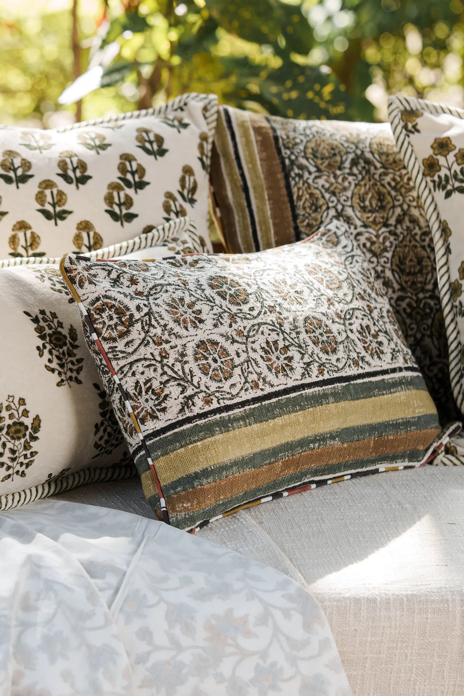 Aangan Fern Cushion Cover